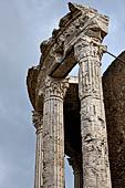 Column-capitals and frieze of the 'Temple of Vesta' at Tivoli. The capitals are of an individual type copied by Sir John Soane for the facade of the Bank of England.